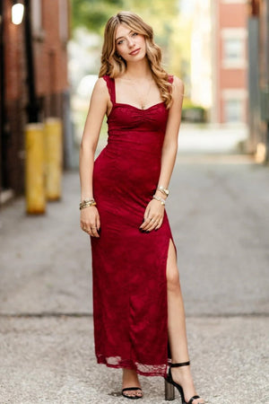 Lavender Sweetheart Sheath Lace Ruffled Formal Prom Dresses With Slit – Prom Dress by KissProm | Available at KissProm