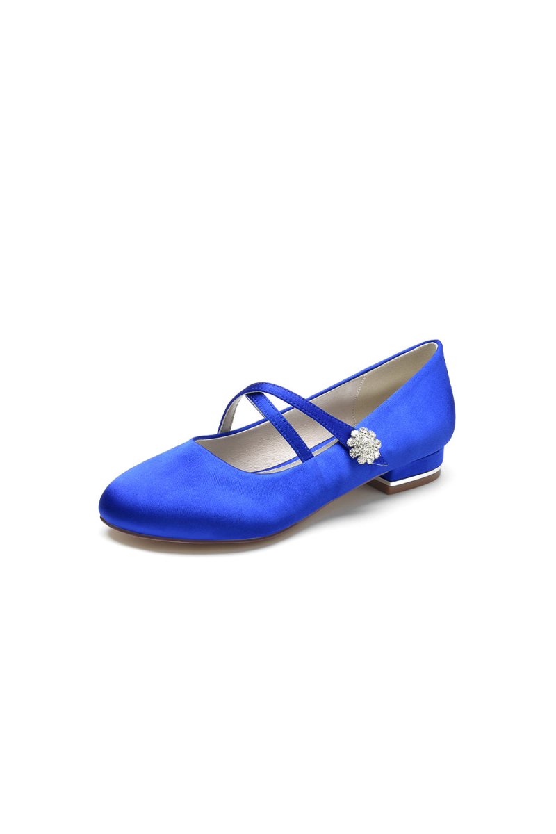 Flats with Rhinestone Buckle Party - KissProm