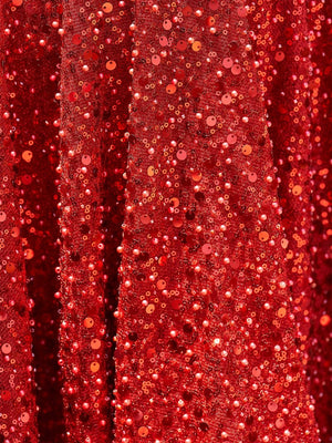 Lunessa | Red - A Line V Neck Sequined Short Homecoming Dresses