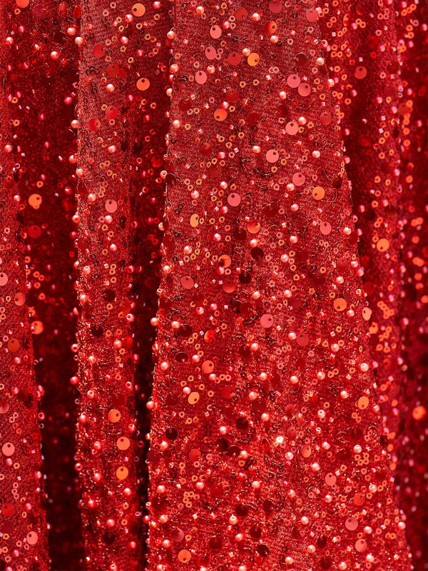 Lunessa | Red - A Line V Neck Sequined Short Homecoming Dresses