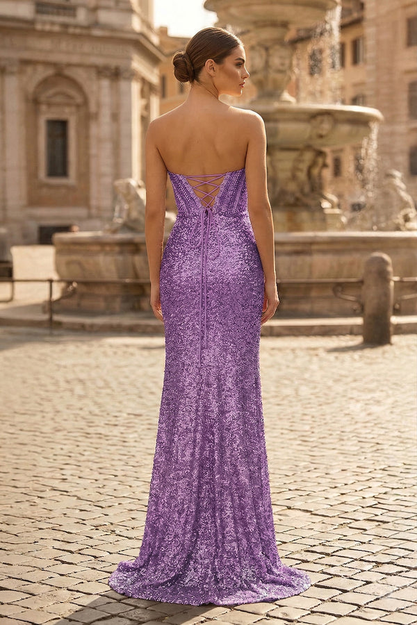 Sweetheart Sequins Mermaid Prom Dress With Beading