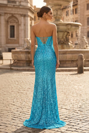Sweetheart Sequins Mermaid Prom Dress With Beading