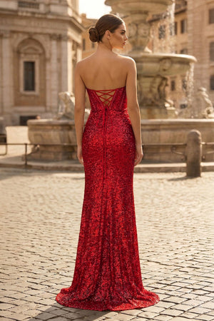 Sweetheart Sequins Mermaid Prom Dress With Beading