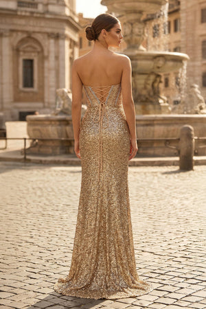 Sweetheart Sequins Mermaid Prom Dress With Beading