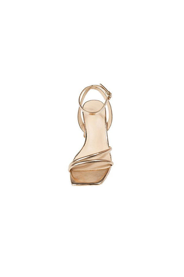 Metallic Strappy Block-Heel Sandals – Shoes by KissProm | Available at KissProm