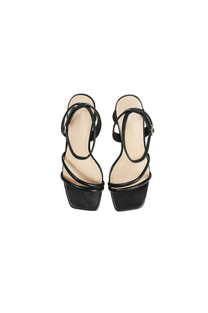 Metallic Strappy Block-Heel Sandals – Shoes by KissProm | Available at KissProm