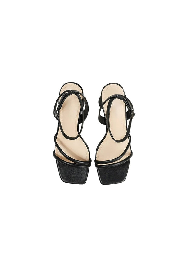 Metallic Strappy Block-Heel Sandals – Shoes by KissProm | Available at KissProm