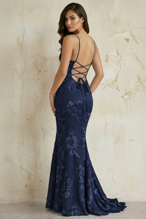 Sky Blue Spaghetti Straps Mermaid Tulle Long Prom Dresses With Appliques – Prom Dress by KissProm | Available at KissProm