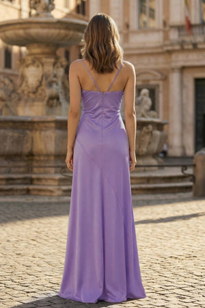 Spaghetti Straps Sheath Long Prom Dresses With Split – Prom Dresses by KissProm | Available at KissProm