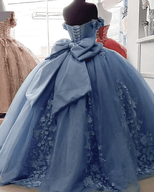 Freya | Off Shoulder 3D Floral Applique Quinceanera Dresses