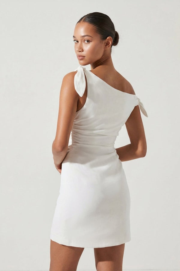 One-Shoulder Sheath Graduation Dress With Bow – Graduation Dresses by KissProm | Available at KissProm