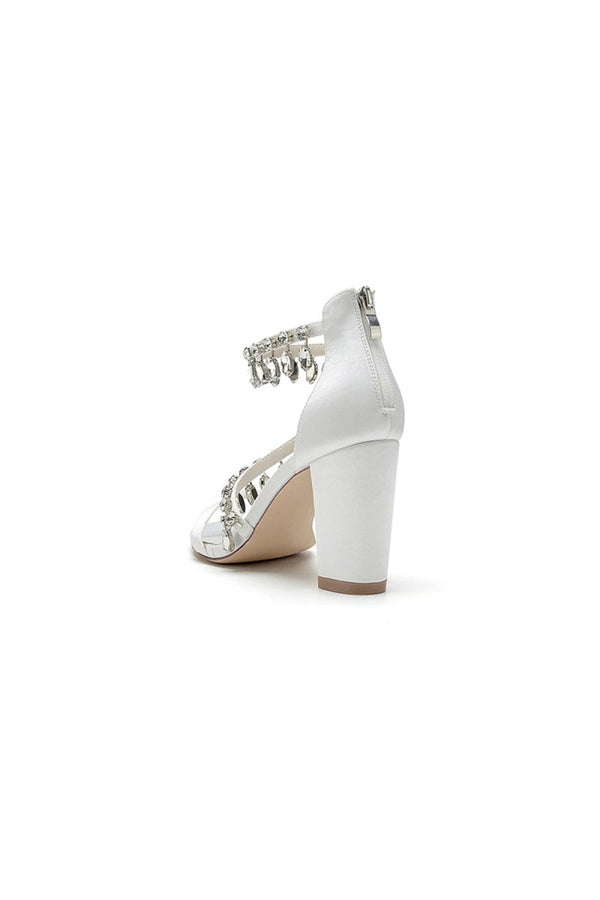 Open Toe Slingback Strap Tassel High Heels - KissProm