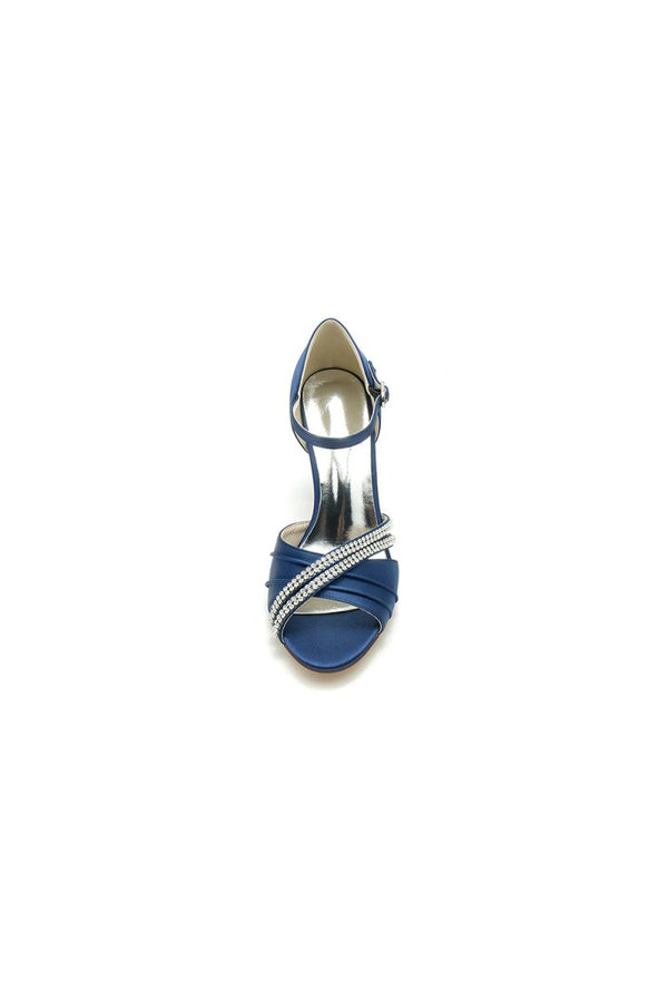 Open Toe Party Shoes with Rhinestone - KissProm