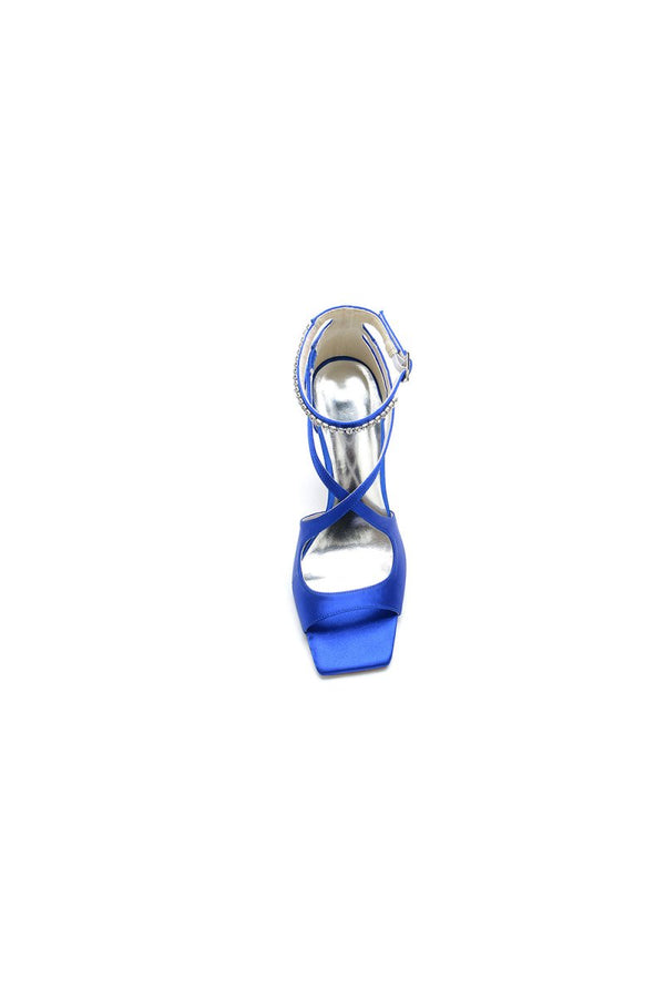 Open Toe Wedding Shoes with Straps - KissProm