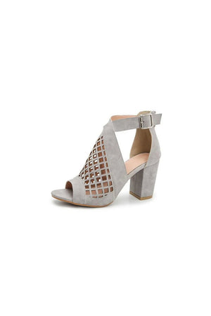 Outdoor Peep Toe Chunky Heel Fashion Shoes With Hollow - out - KissProm