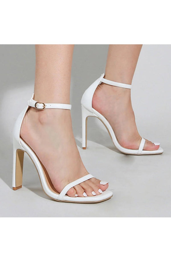 Outdoor Peep Toe Stiletto Heel Shoes With Buckle - KissProm