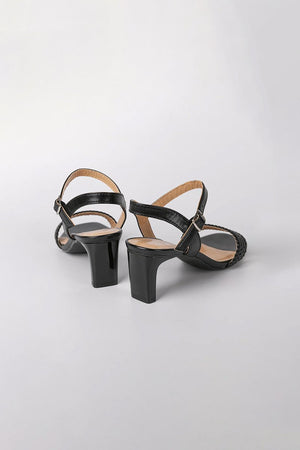 Outdoor Sandals Peep Toe Chunky Heel Fashion Shoes With Buckle Braided Strap - KissProm