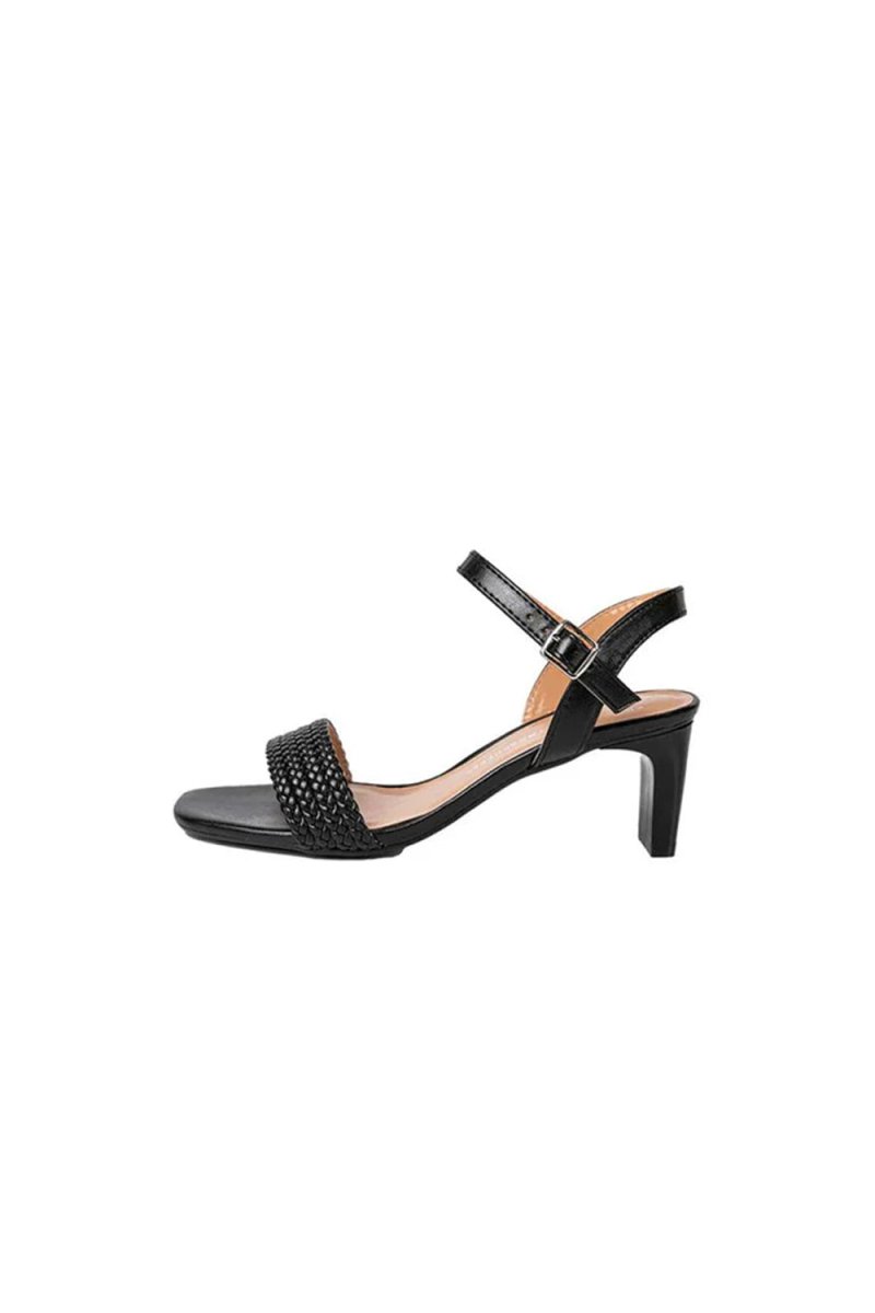 Outdoor Sandals Peep Toe Chunky Heel Fashion Shoes With Buckle Braided Strap - KissProm