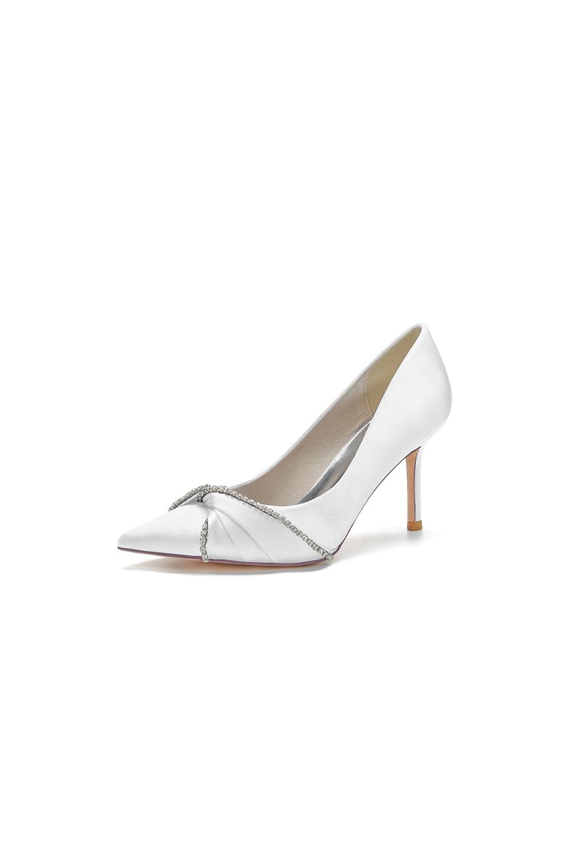 Party Pointed Toe Crystal High Heels - KissProm