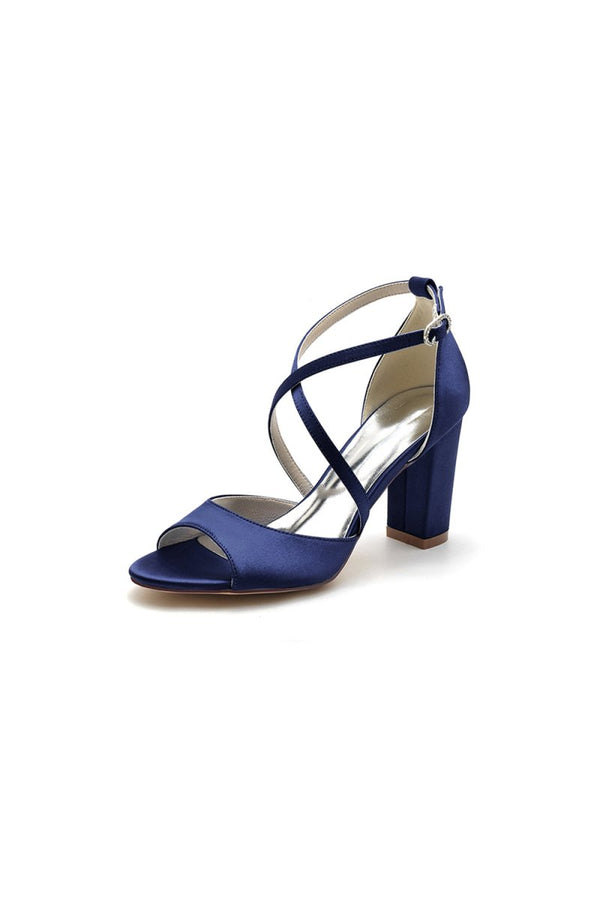 Peep Toe Cross Strap High Heels Party Shoes - KissProm