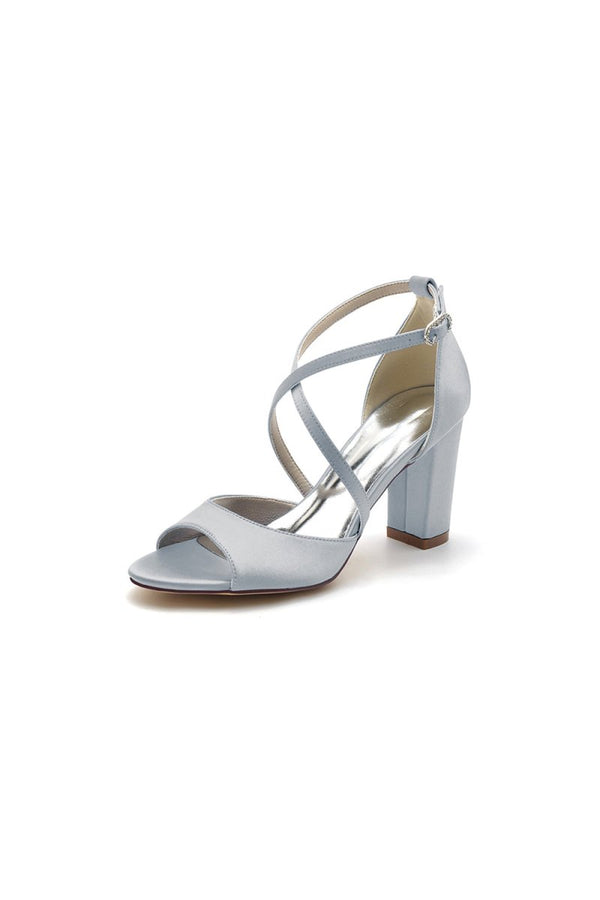 Peep Toe Cross Strap High Heels Party Shoes - KissProm