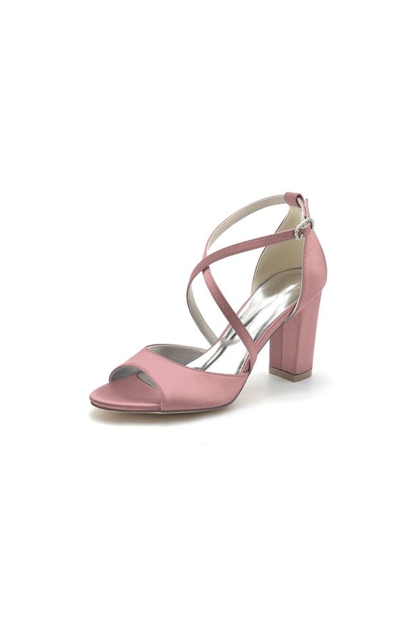Peep Toe Cross Strap High Heels Party Shoes - KissProm