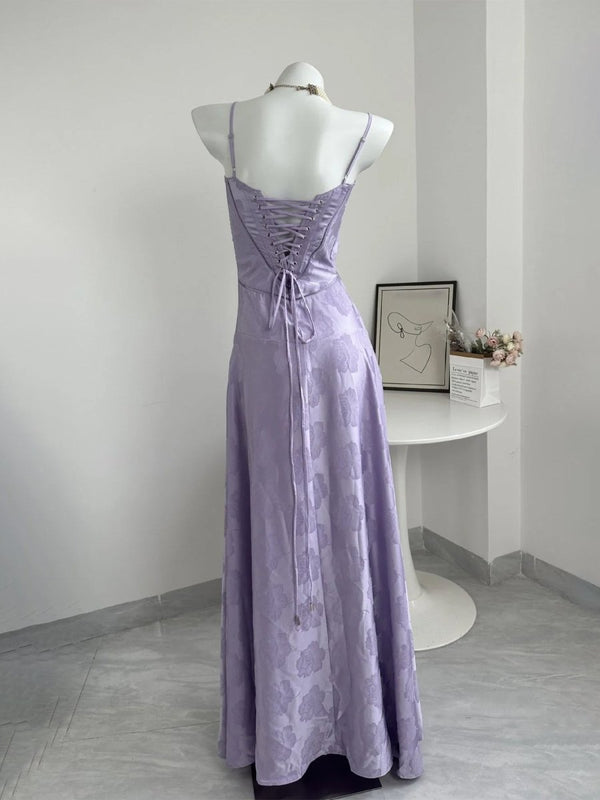 Sage Mermaid Satin Spaghetti Straps Long Prom Dresses – Prom Dresses by KissProm | Available at KissProm