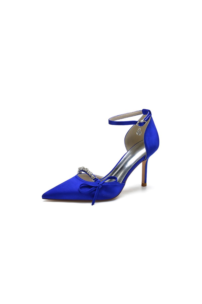 Pointed Toe Party Heels with Bow - KissProm