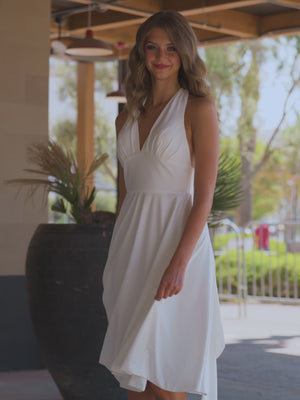 Aline Halter Chiffon Sleeveless Homecoming Dress