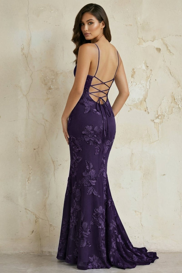 Sky Blue Spaghetti Straps Mermaid Tulle Long Prom Dresses With Appliques – Prom Dress by KissProm | Available at KissProm