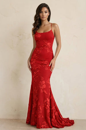 Sky Blue Spaghetti Straps Mermaid Tulle Long Prom Dresses With Appliques – Prom Dress by KissProm | Available at KissProm