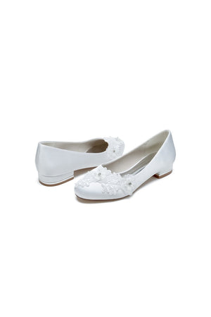 Retro Low Heel Shoes with Lace - KissProm