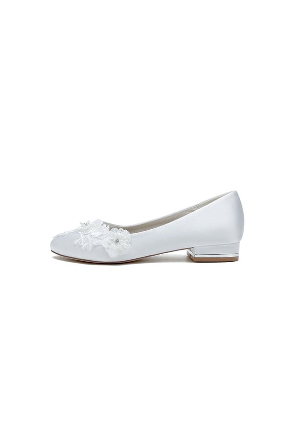 Retro Low Heel Shoes with Lace - KissProm