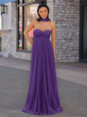 A Line Light Pink Sweetheart Chiffon Long Prom Dress – Prom Dresses by KissProm | Available at KissProm