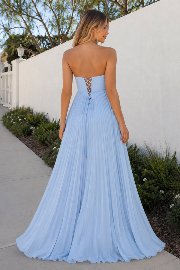 A Line Light Pink Sweetheart Chiffon Long Prom Dress – Prom Dresses by KissProm | Available at KissProm