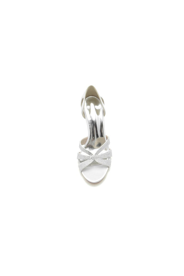 Sexy Open Toe Hollow Out Wedding Shoes With Rhinestone - KissProm