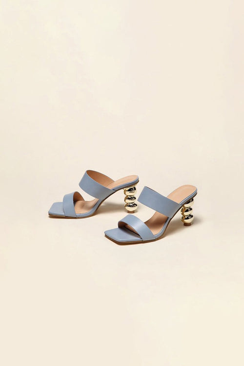 Square Toe Shaped Gourd High Heels - KissProm