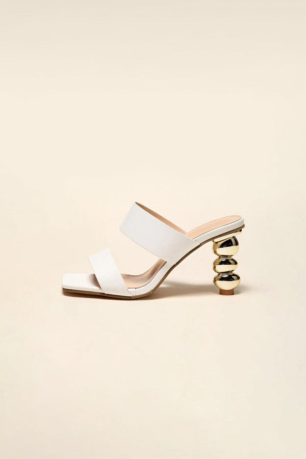 Square Toe Shaped Gourd High Heels - KissProm