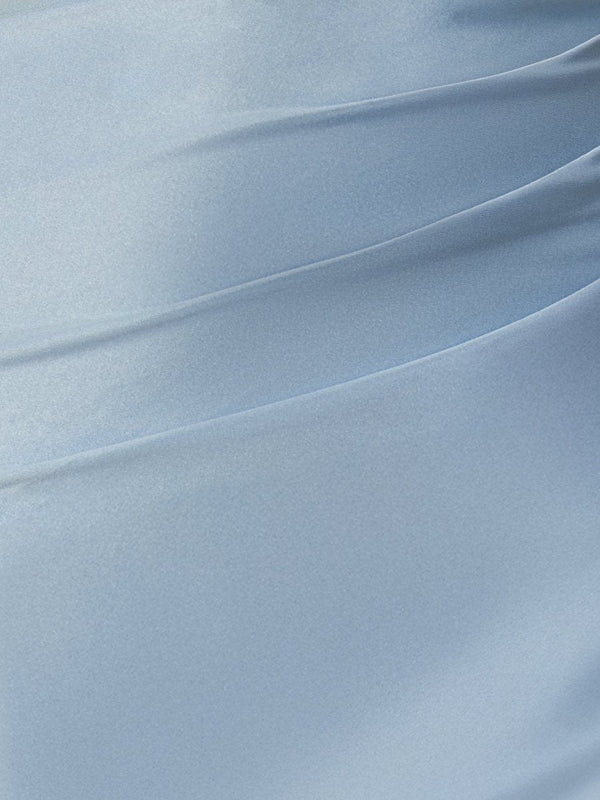 Tavi | Sky Blue - Bodycon Satin Sweetheart Beaded Homecoming Dresses with Slit