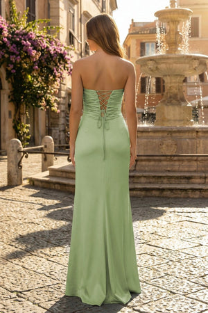 Sweetheart Aqua Blue Sheath Long Prom Dresses – Prom Dresses by KissProm | Available at KissProm