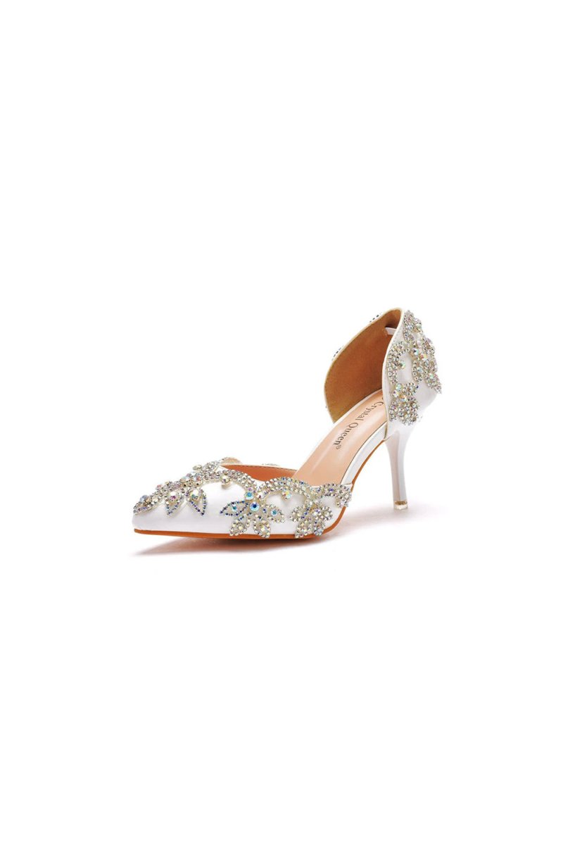 Woman's Wedding Shoes Pointed Toe rhinestone Stiletto – Shoes by KissProm | Available at KissProm