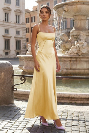 Lavender Straps A-line Long Formal Dress – Prom Dresses by KissProm | Available at KissProm