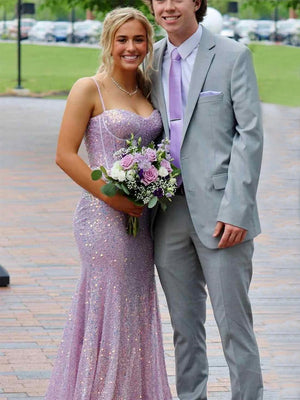 Yoshi | Mermaid Sweetheart Sky Blue Sequins Prom Dresses - KissProm