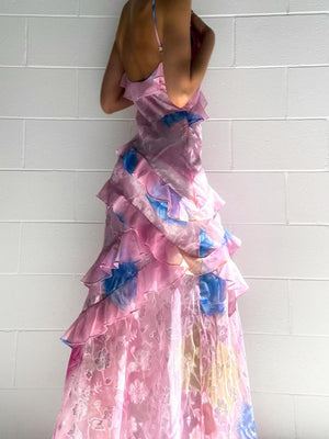 Yellow Spaghetti Straps Mermaid Long Prom Dress with Ruffles – Prom Dresses by KissProm | Available at KissProm